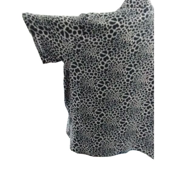 Vintage Allison Taylor Women's size 1X 100% Silk Button Down Animal Print Top - Picture 8 of 12